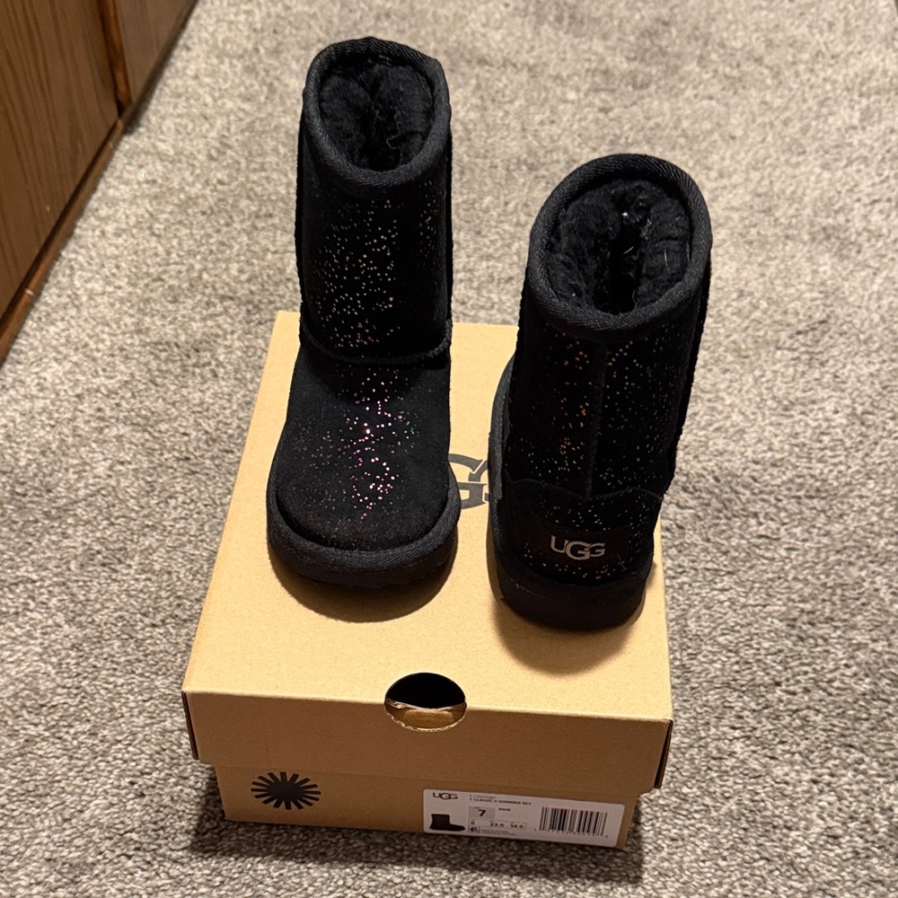 UGG classic Black Glitter Boots